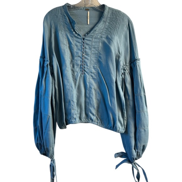 NWOT Free People High Swells linen top - Picture 3 of 5